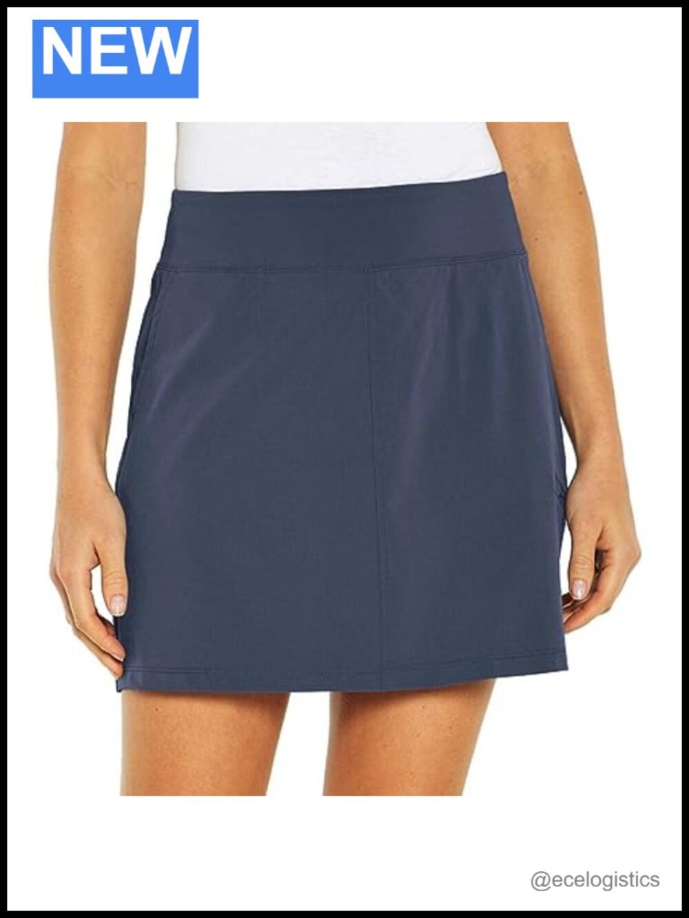 Womens Active Skort Low Rise Zipper Pocket Above Knee Summer